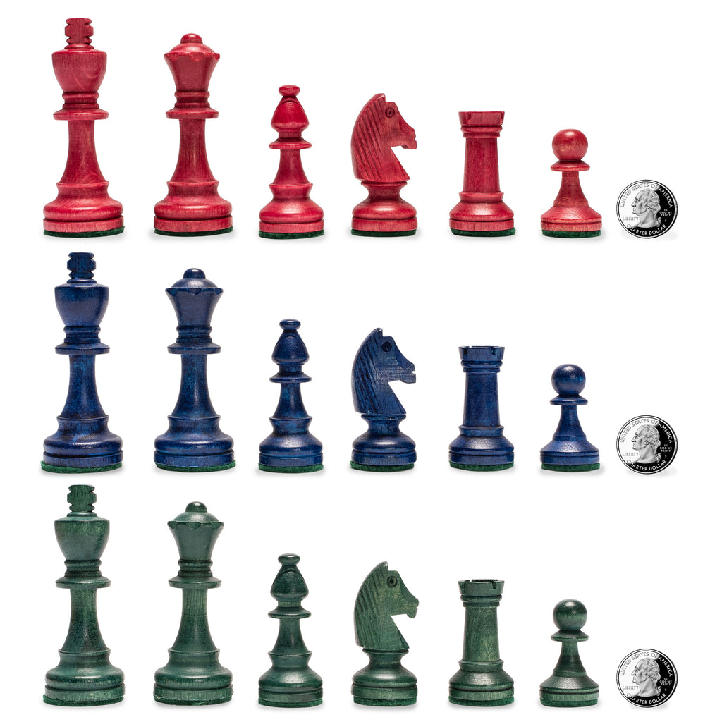 Husaria Wooden Tri-Color Three-Player Chess - 21”-Husaria-Yellow Mountain Imports