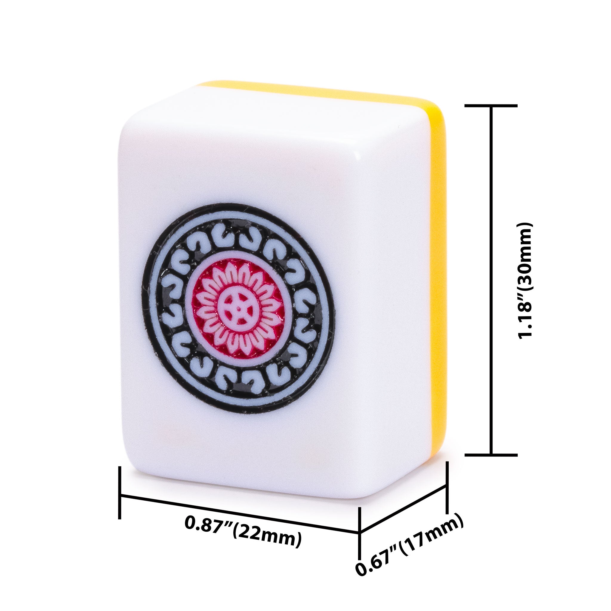 Japanese Riichi Mahjong Set - White and Yellow Large Size Tiles
