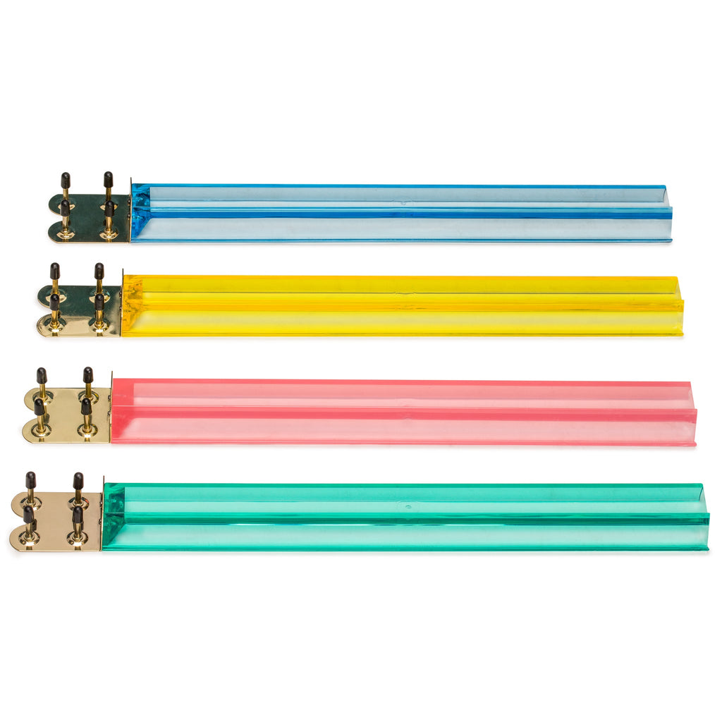 Jewel Tone Multi-Color Acrylic Mahjong Racks, 18" - Set of 4 (Racks Only Set)-Yellow Mountain Imports-Yellow Mountain Imports