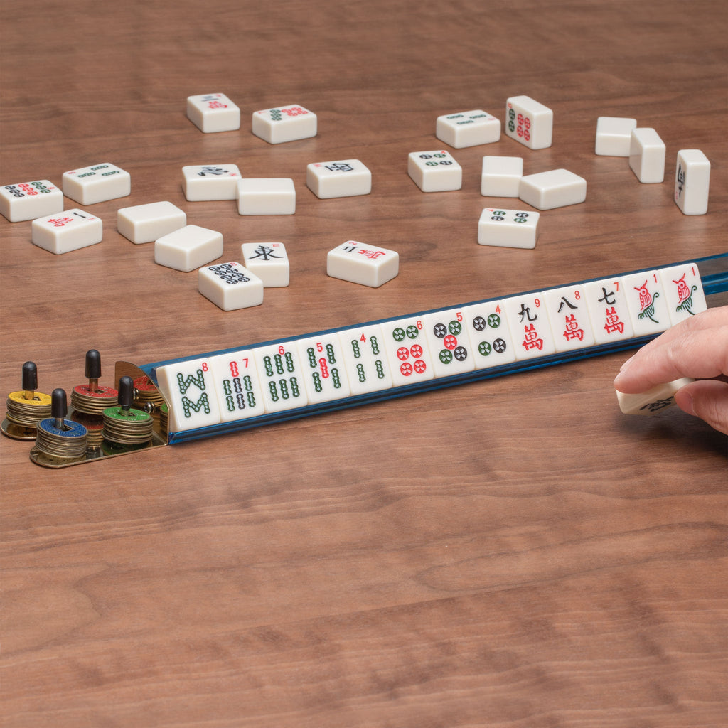 Jewel Tone Multi-Color Acrylic Mahjong Racks, 18" - Set of 4 (Racks Only Set)-Yellow Mountain Imports-Yellow Mountain Imports
