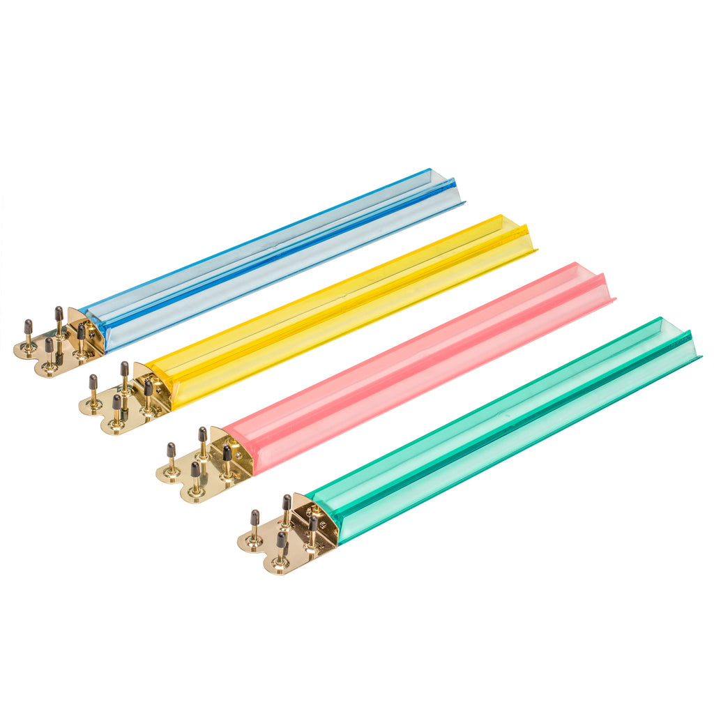 Jewel Tone Multi-Color Acrylic Mahjong Racks, 18" - Set of 4 (Racks Only Set)-Yellow Mountain Imports-Yellow Mountain Imports