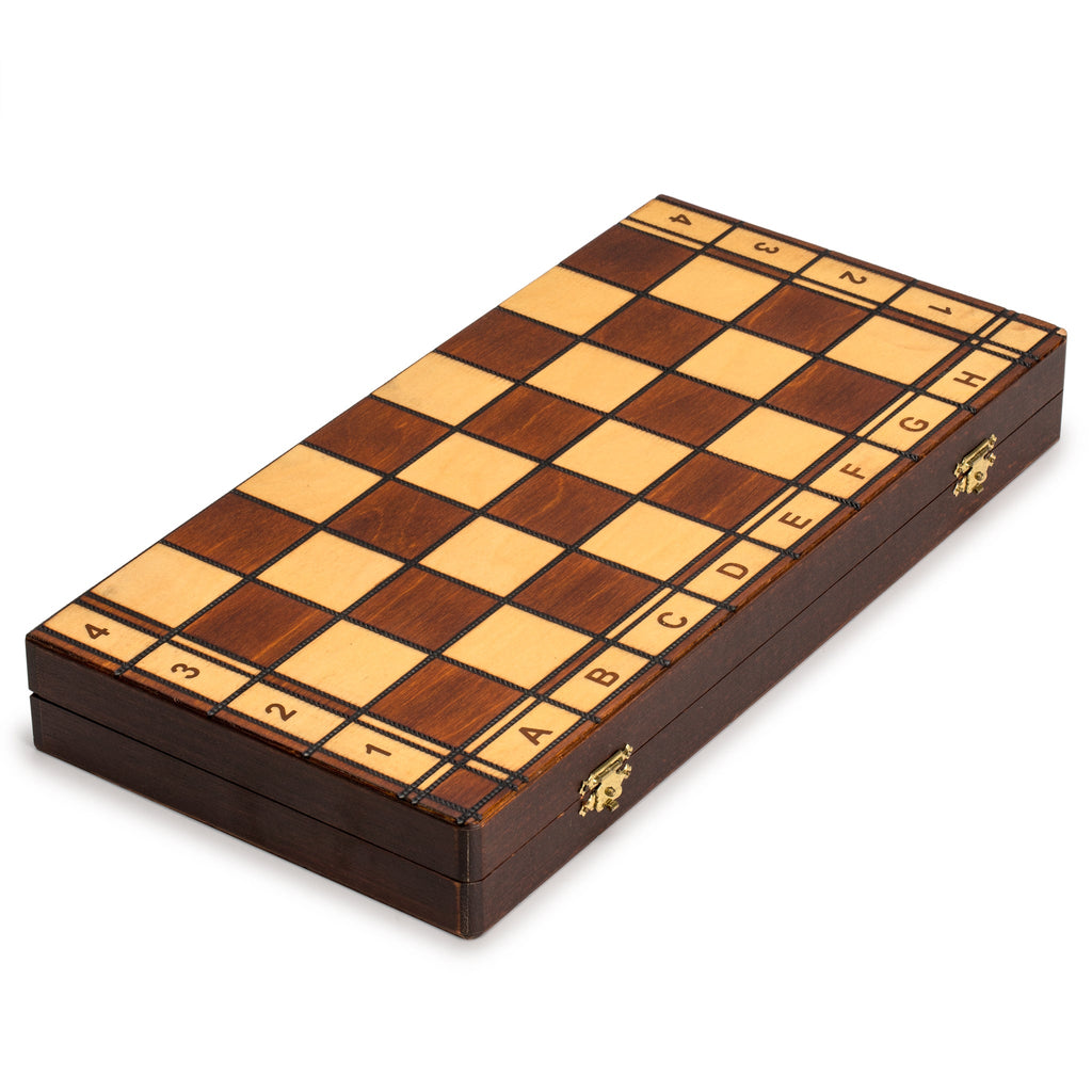 Jowisz Decorative Folding Chess Set with 16-Inch Board-Wegiel-Yellow Mountain Imports