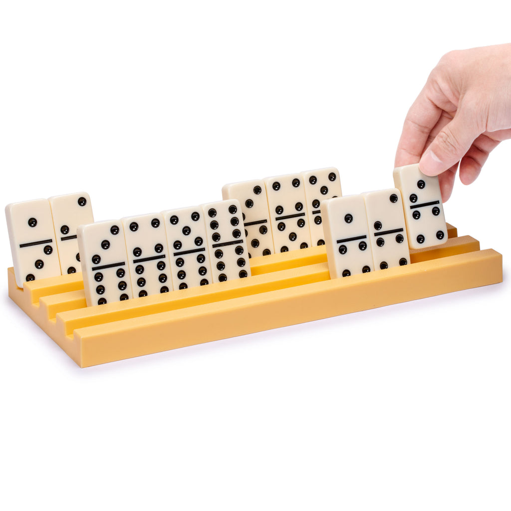 Jumbo Tournament Sized Domino Racks - Set of 4-Yellow Mountain Imports-Yellow Mountain Imports