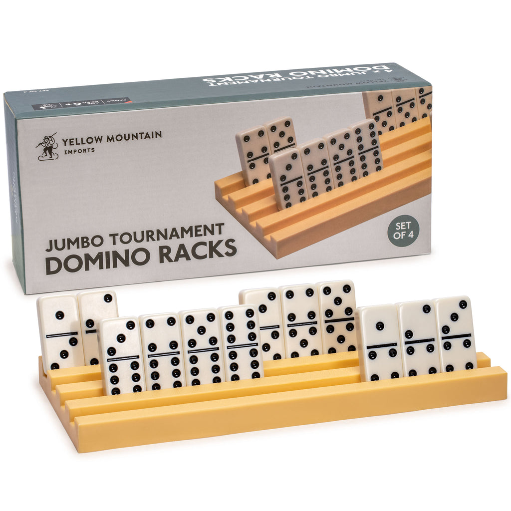 Jumbo Tournament Sized Domino Racks - Set of 4-Yellow Mountain Imports-Yellow Mountain Imports