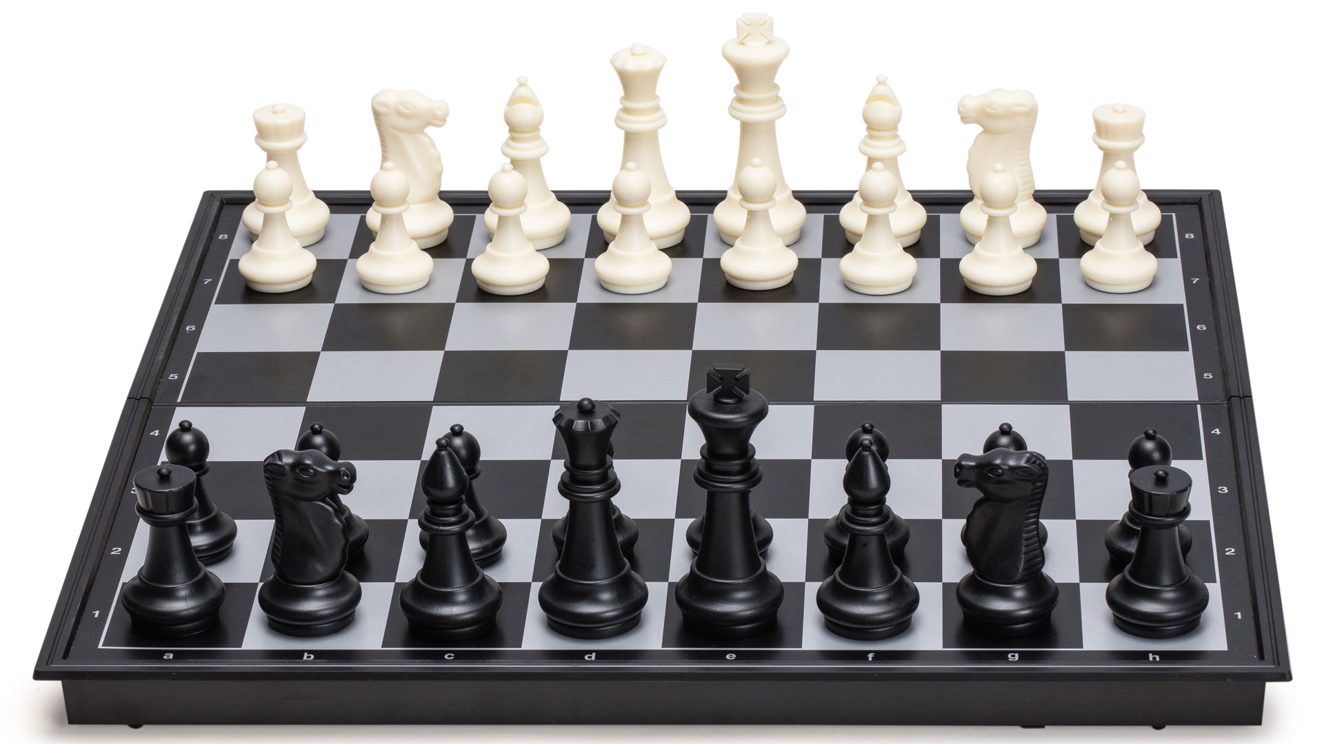 Large 2-in-1 Travel Magnetic Chess & Checkers Board Game Set - 14