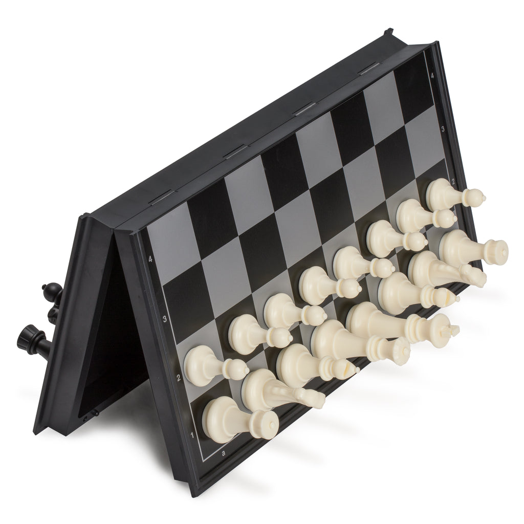 Yellow Mountain Imports Magnetic Travel Foldable Chess Wallet Set (20-Centimeter) - Portable