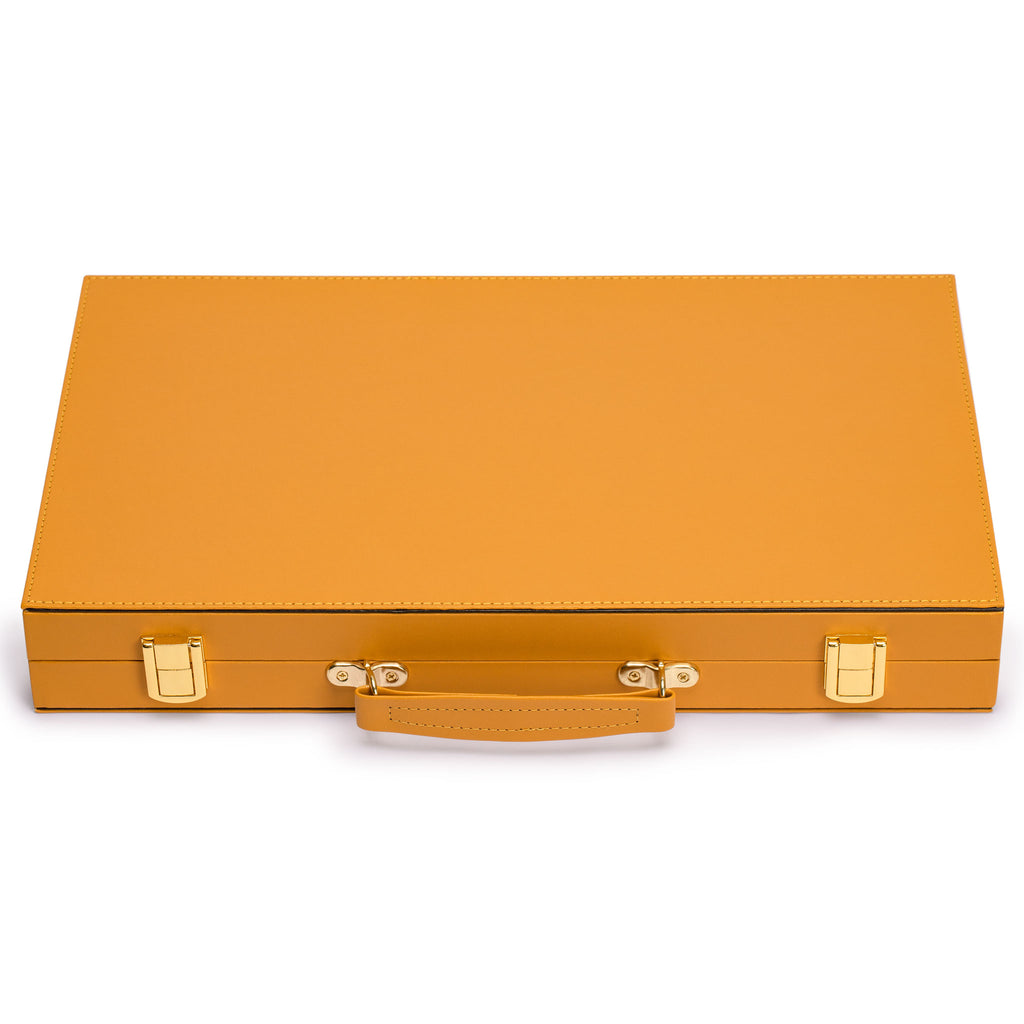 Leatherette Backgammon Game Set, "Konya" - 15"-Yellow Mountain Imports-Yellow Mountain Imports