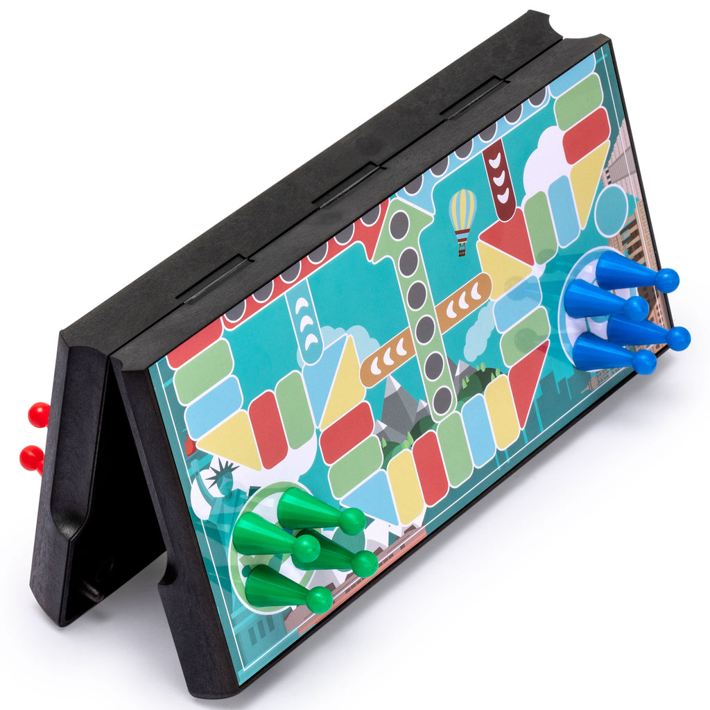 Ludo Magnetic Folding Travel Board Game Set - 8"-Yellow Mountain Imports-Yellow Mountain Imports