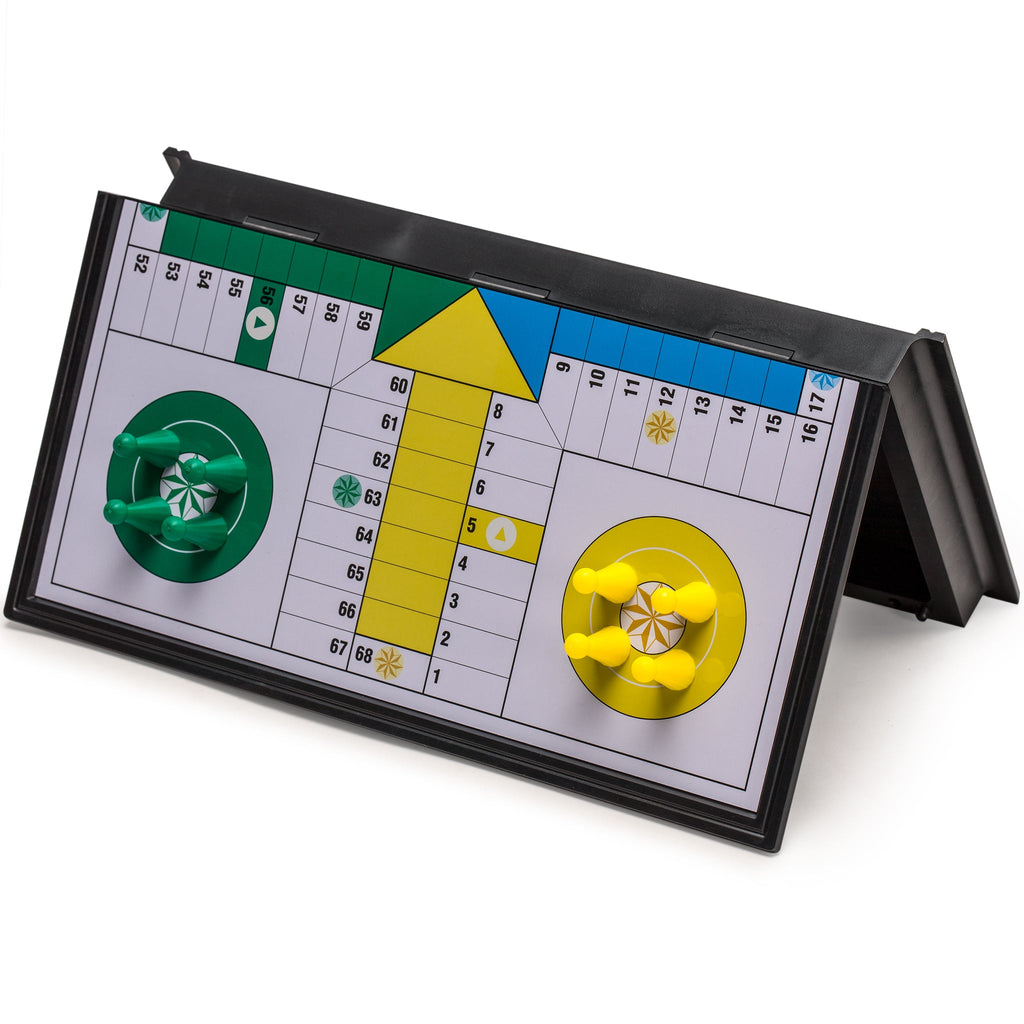 Ludo Magnetic Folding Travel Board Game Set - 9.8"-Yellow Mountain Imports-Yellow Mountain Imports
