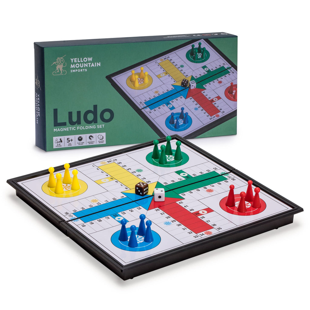 Ludo Magnetic Folding Travel Board Game Set - 9.8"-Yellow Mountain Imports-Yellow Mountain Imports