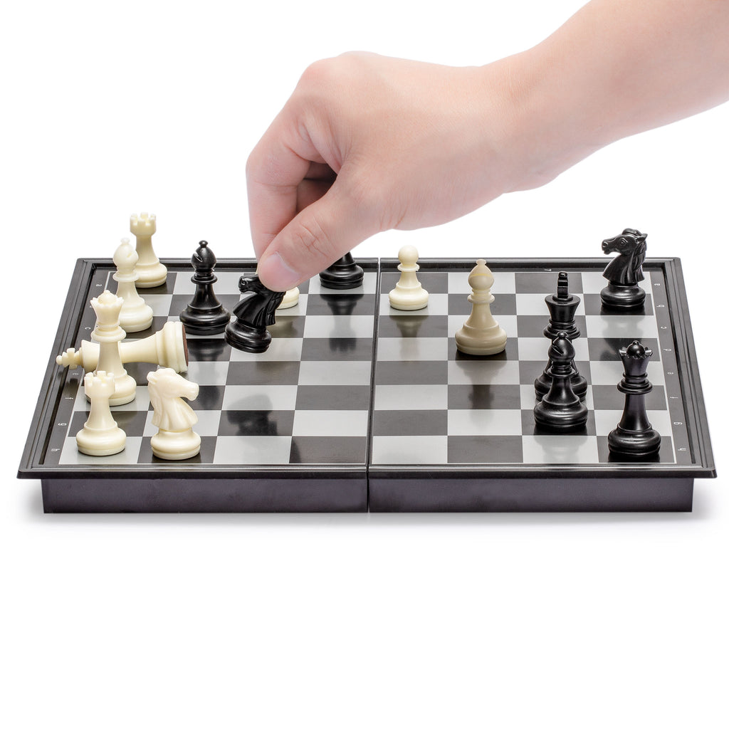 Magnetic Portable Medium Chess Board Game Set (9.8")-Yellow Mountain Imports-Yellow Mountain Imports