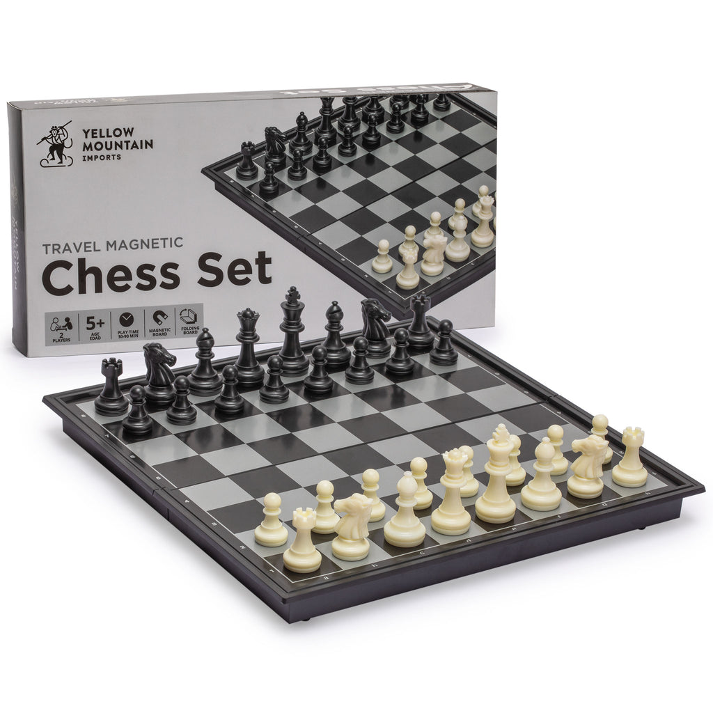 Magnetic Portable Medium Chess Board Game Set (9.8")-Yellow Mountain Imports-Yellow Mountain Imports