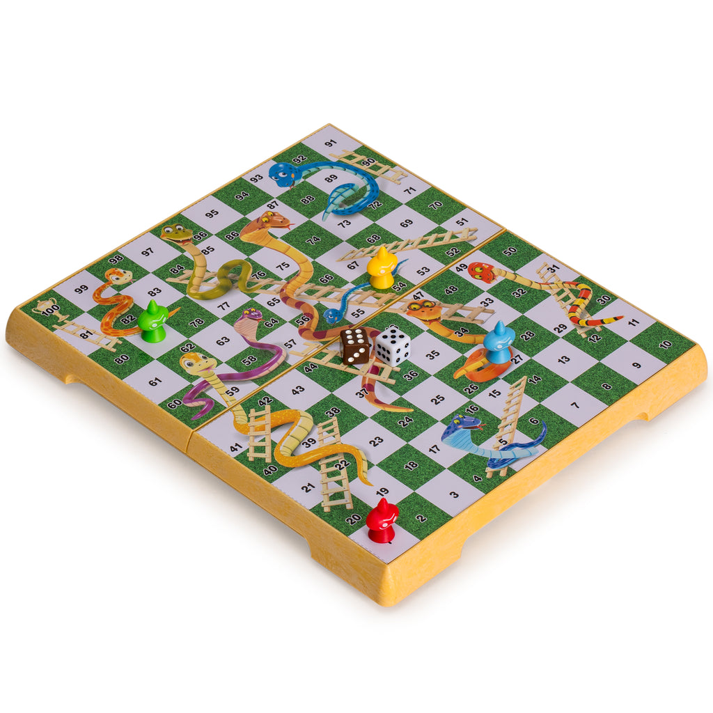 Magnetic Snakes and Ladders Board Game Set - 9.7"-Yellow Mountain Imports-Yellow Mountain Imports