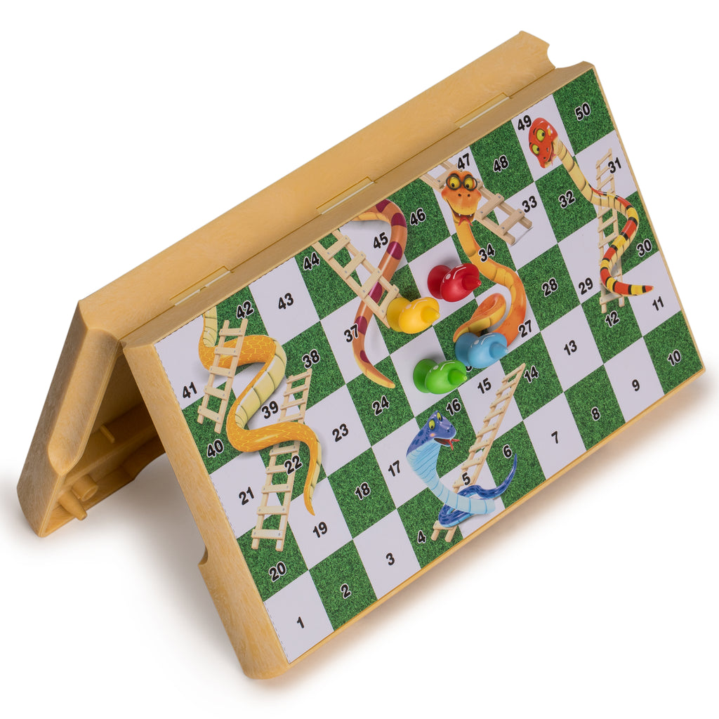 Magnetic Snakes and Ladders Board Game Set - 9.7"-Yellow Mountain Imports-Yellow Mountain Imports