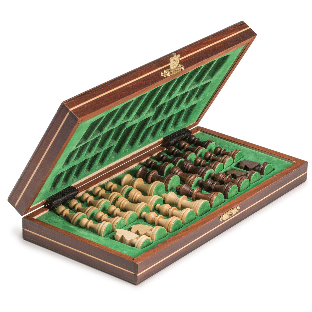 Magnetic Wooden Tournament Travel Chess Set - 10.5"-Wegiel-Yellow Mountain Imports