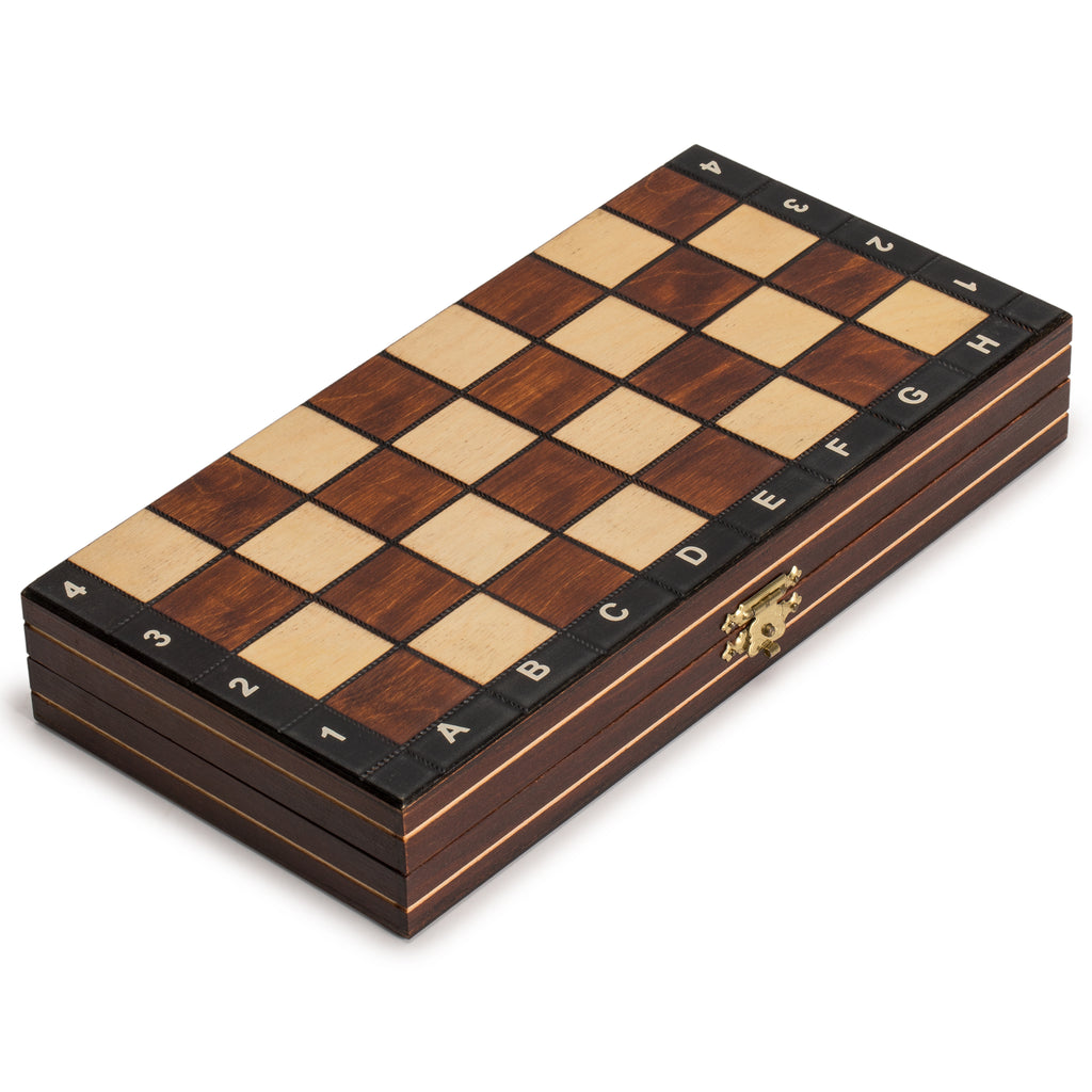 Magnetic Wooden Tournament Travel Chess Set - 10.5"-Wegiel-Yellow Mountain Imports