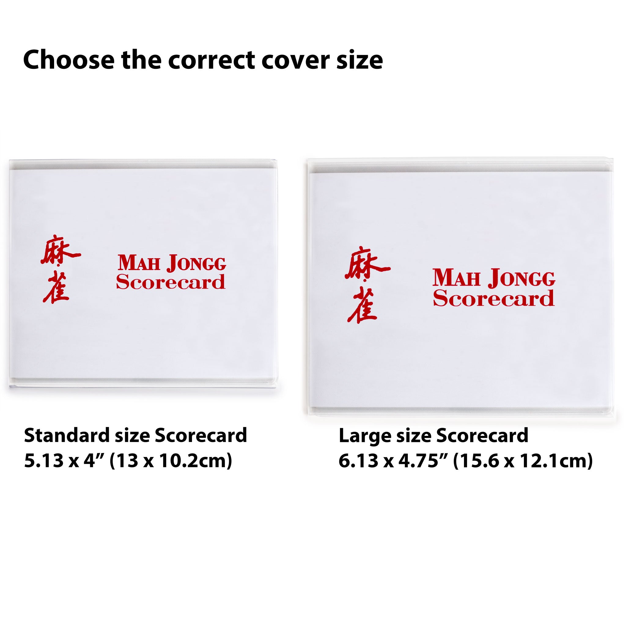 Mahjong Scorecard Protector Covers - 6.2x5.2 Inch Clear PVC Sleeves (4 Pack)