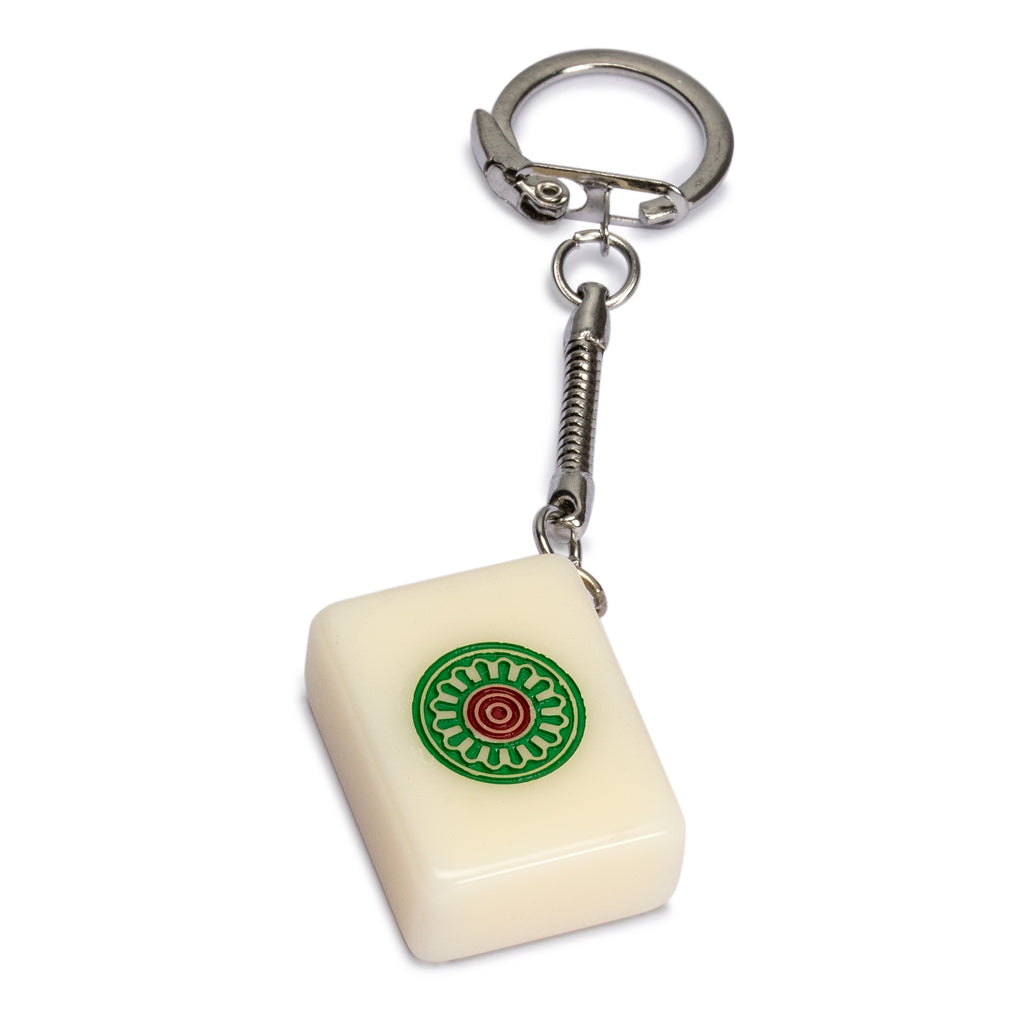 Mahjong-Inspired Keychain Set: Stylish Collection of 4 Exquisite Tile Keychains-Yellow Mountain Imports-Yellow Mountain Imports