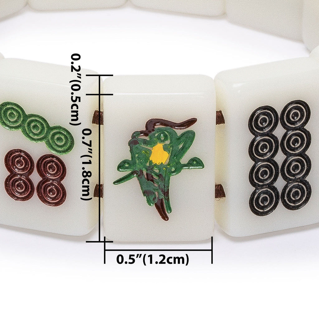 Mahjong Mini-Tiles Stretchy Bracelet-Yellow Mountain Imports-Yellow Mountain Imports