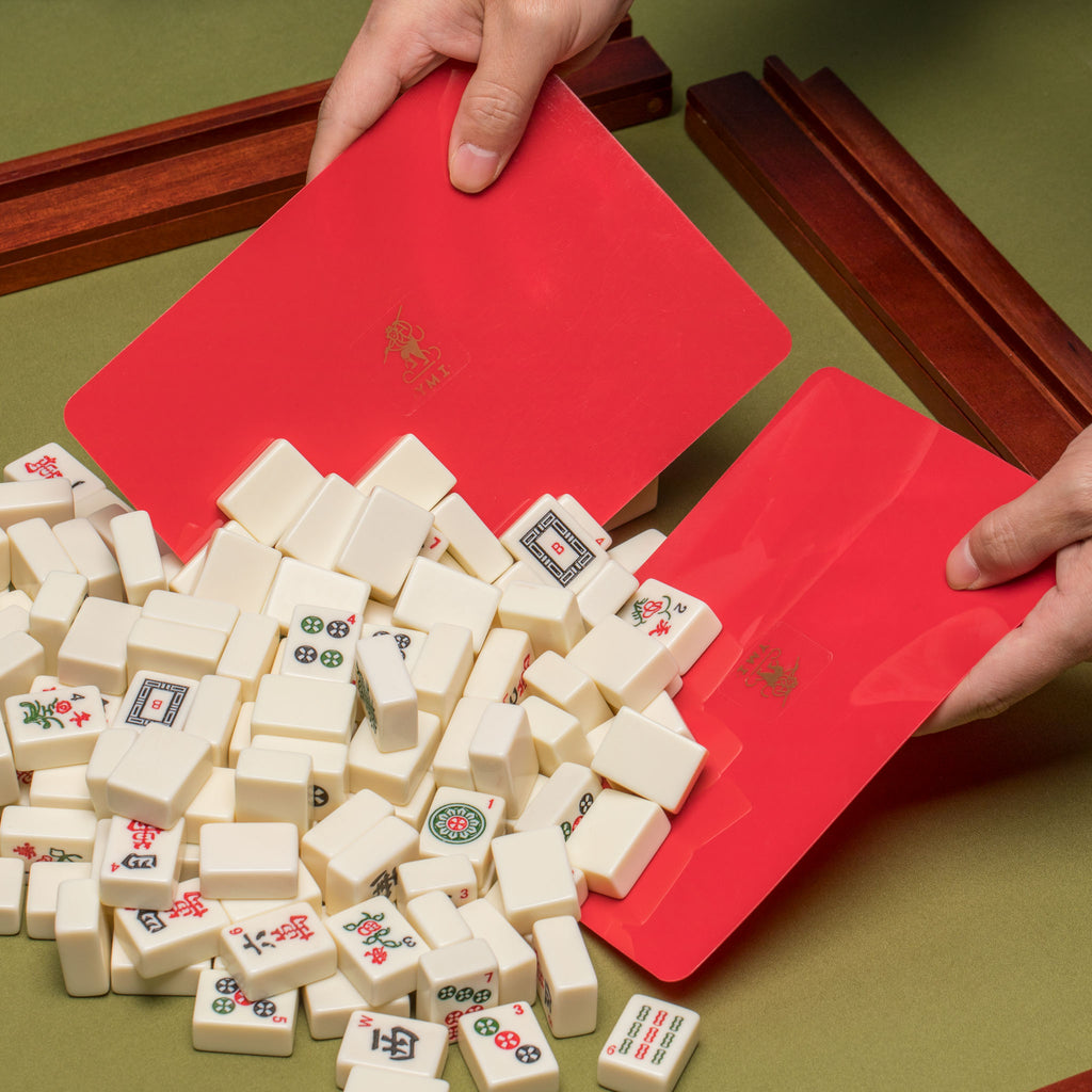 Mahjong Tile Mixer Combo – 4 Manual Shufflers (2 Red and 2 Blue)-Yellow Mountain Imports-Yellow Mountain Imports