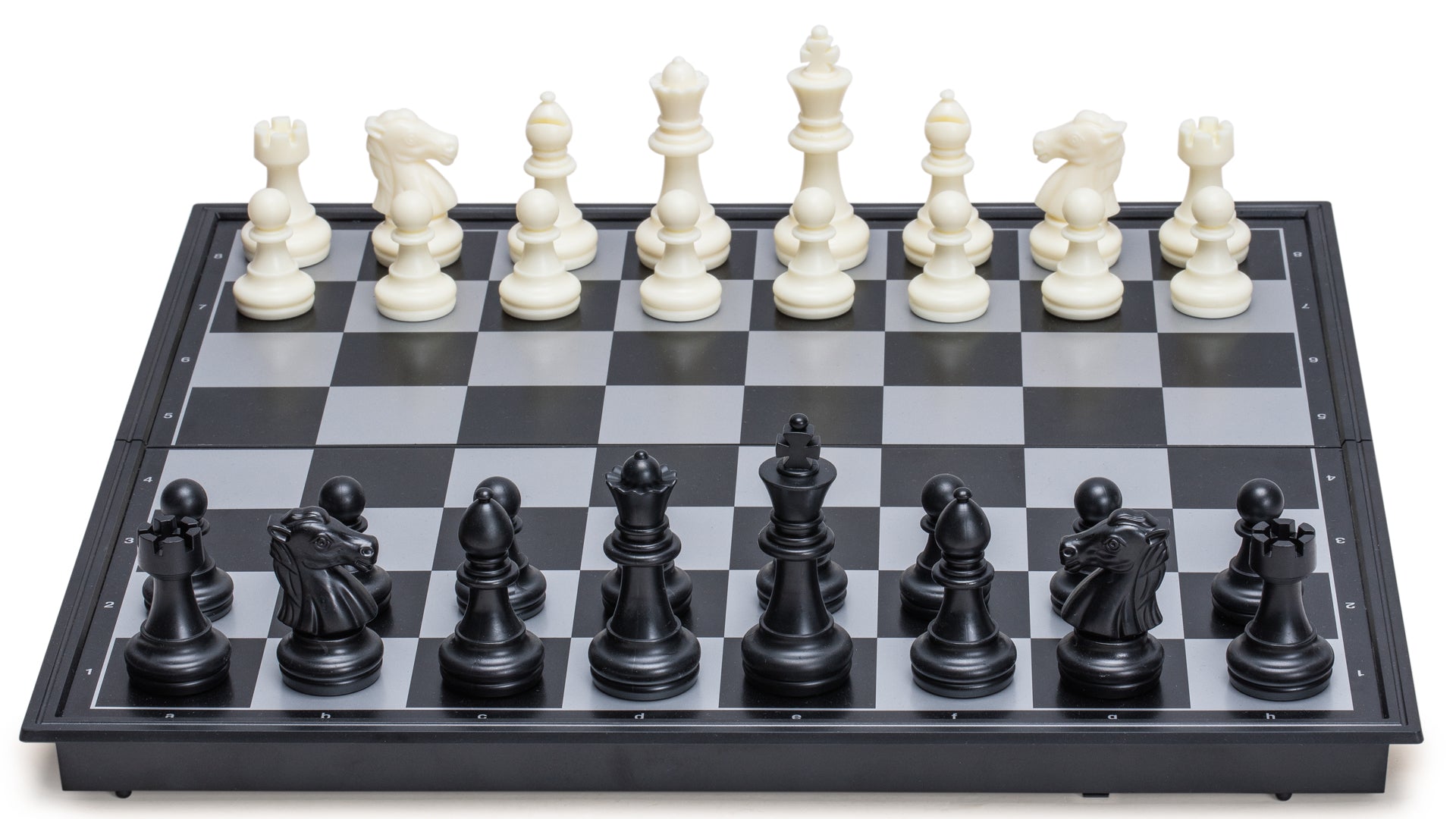 Medium 2-in-1 Travel Magnetic Chess & Checkers Board Game Set