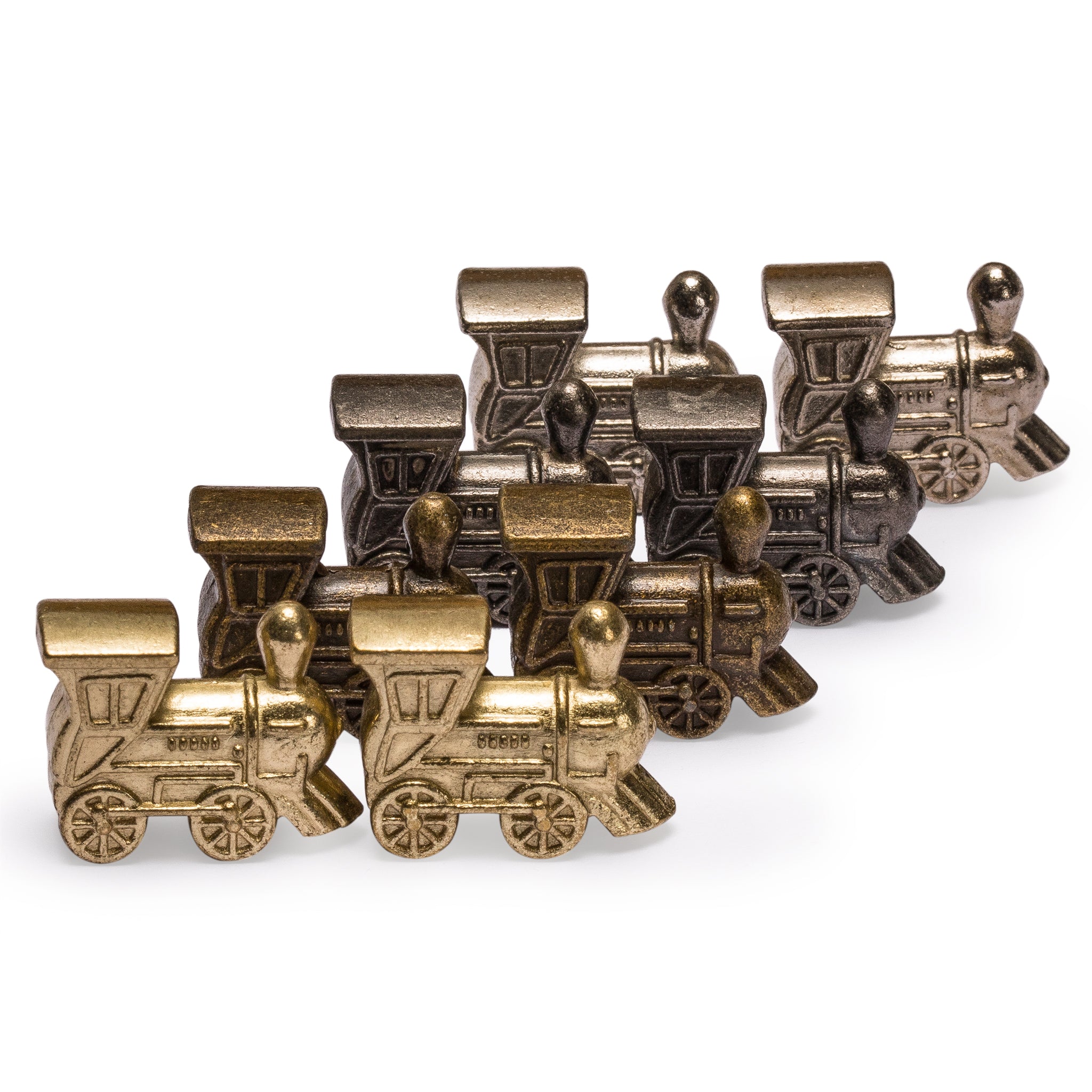 Metal Die-Cast Mexican Train Domino Train Markers - Set of 8