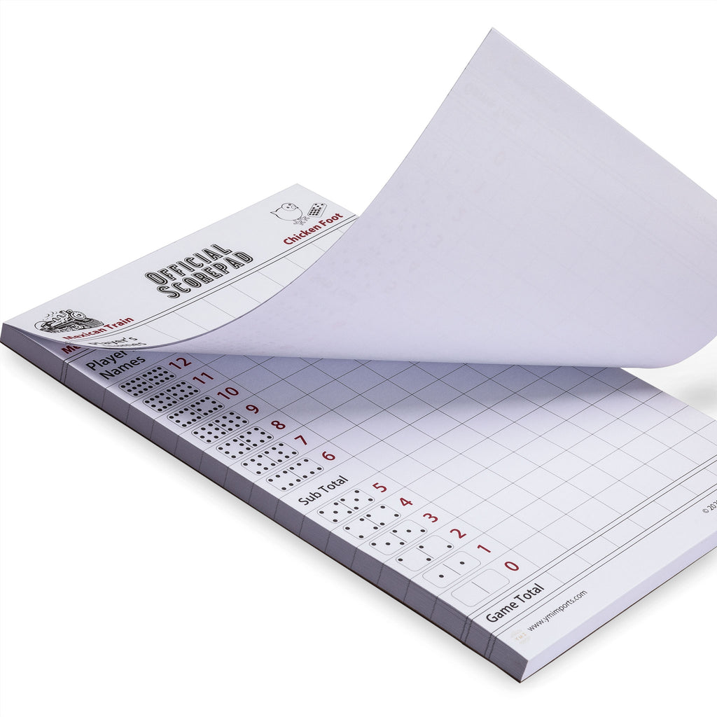 Regal Games Mexican Train Score Pads - 100 Sheets For Domino Game Night With Family & Friends