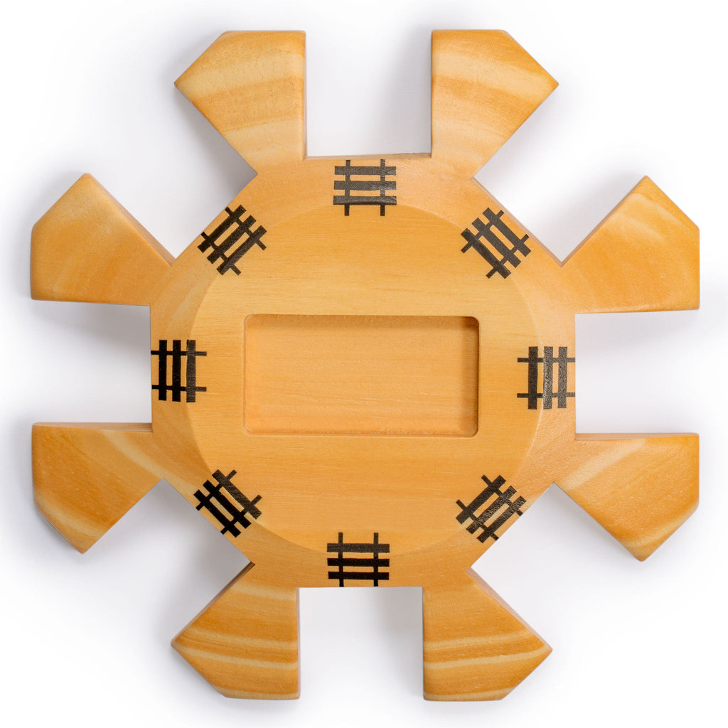 Mexican Train Dominoes Accessory Set (Wooden Hub Centerpiece, Metal Train Markers, and Scorepad)-Yellow Mountain Imports-Yellow Mountain Imports