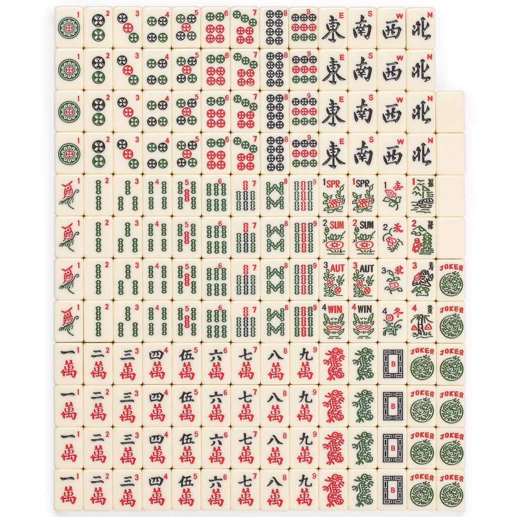 Mini American Mahjong Travel Game Set with Nylon Case, Racks, Wind Indicator and Dice-Yellow Mountain Imports-Yellow Mountain Imports