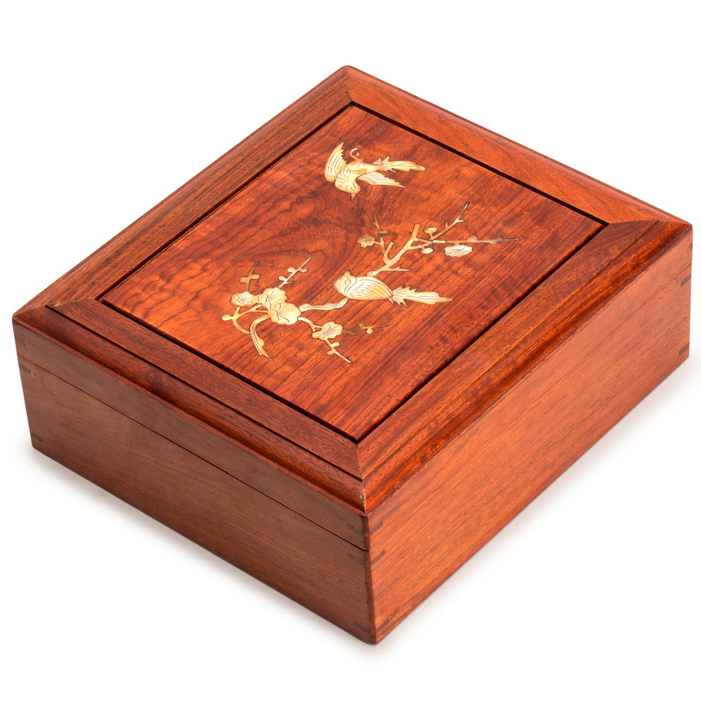 Outlaws of the Marsh Chinese Mahjong Set, "Bone and Bamboo Tiles" in Rosewood Case (The Water Margin) - Set Of Betting Sticks, Dice, & Four Wind Tiles-Yellow Mountain Imports-Yellow Mountain Imports