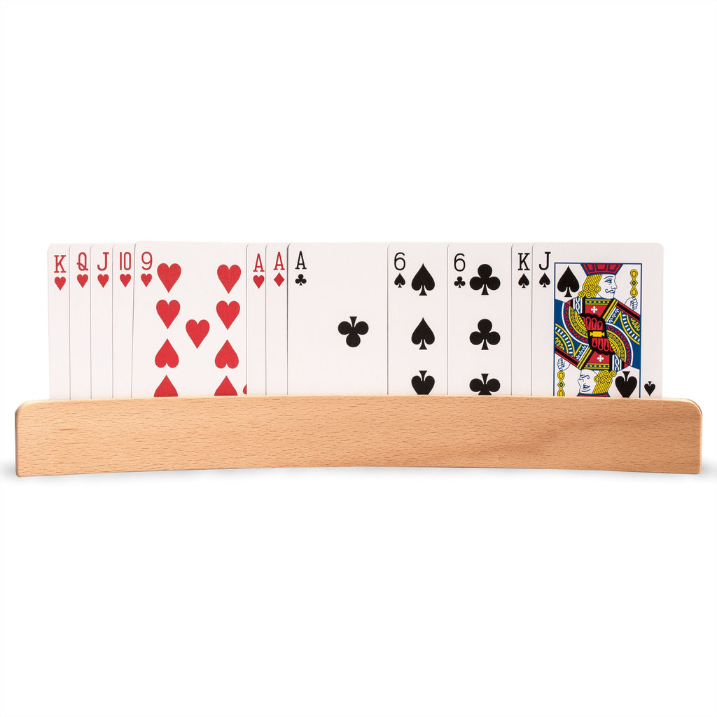Panorama Wooden Playing Card Holders - Set of 4-Yellow Mountain Imports-Yellow Mountain Imports