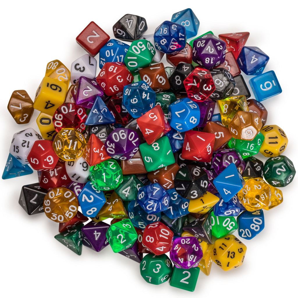 Polyhedral Dice - Set of 126 Multi-Colored Dice for Role Playing Games (RPG), DND, MTG, and Other Dice Games-Yellow Mountain Imports-Yellow Mountain Imports