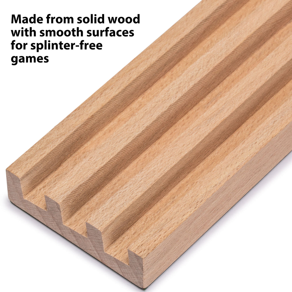 Premium Beechwood Domino Racks/Trays with Felt-Bottom (10") - Set of 4-Yellow Mountain Imports-Yellow Mountain Imports