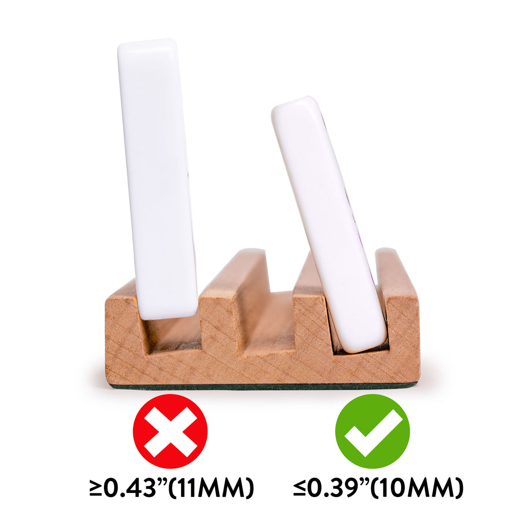 Premium Beechwood Domino Racks/Trays with Felt-Bottom (10") - Set of 4-Yellow Mountain Imports-Yellow Mountain Imports