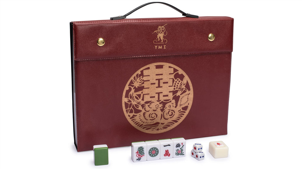 Japanese Riichi Mahjong Set - White and Yellow Standard Size Tiles wit –  Yellow Mountain Imports