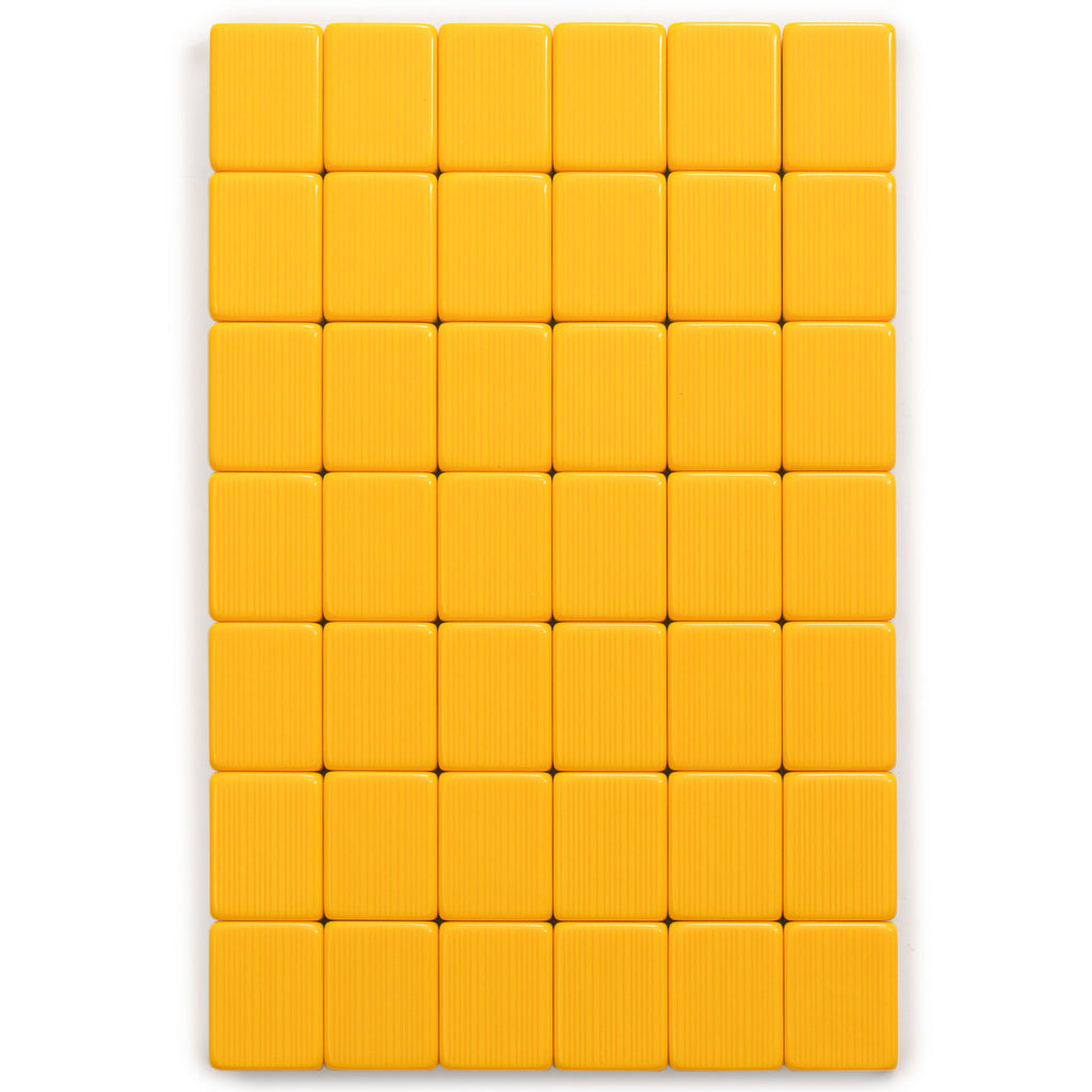 Professional Chinese Mahjong Game Set, "Double Happiness" (Yellow) - 146 Medium Size Tiles-Yellow Mountain Imports-Yellow Mountain Imports