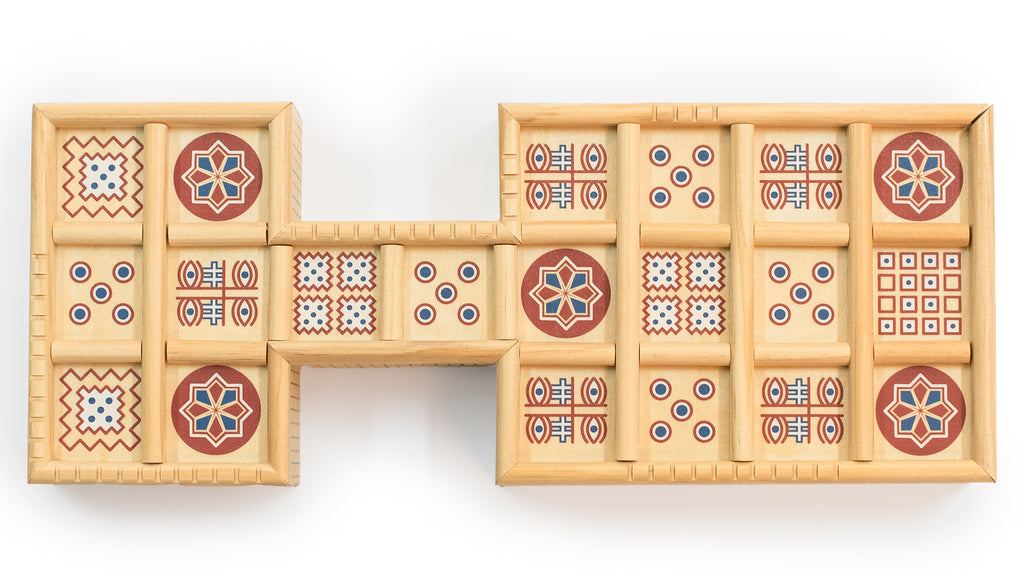 Royal Game of Ur - 2-Player Wooden Board Game with Dice, Tiles, and Pyramids - Ancient Mesopotamian Strategy Game-Yellow Mountain Imports-Yellow Mountain Imports
