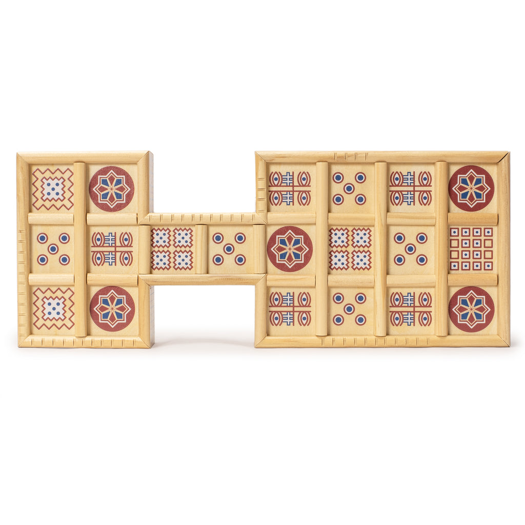 Royal Game of Ur - 2-Player Wooden Board Game with Dice, Tiles, and Pyramids - Ancient Mesopotamian Strategy Game-Yellow Mountain Imports-Yellow Mountain Imports