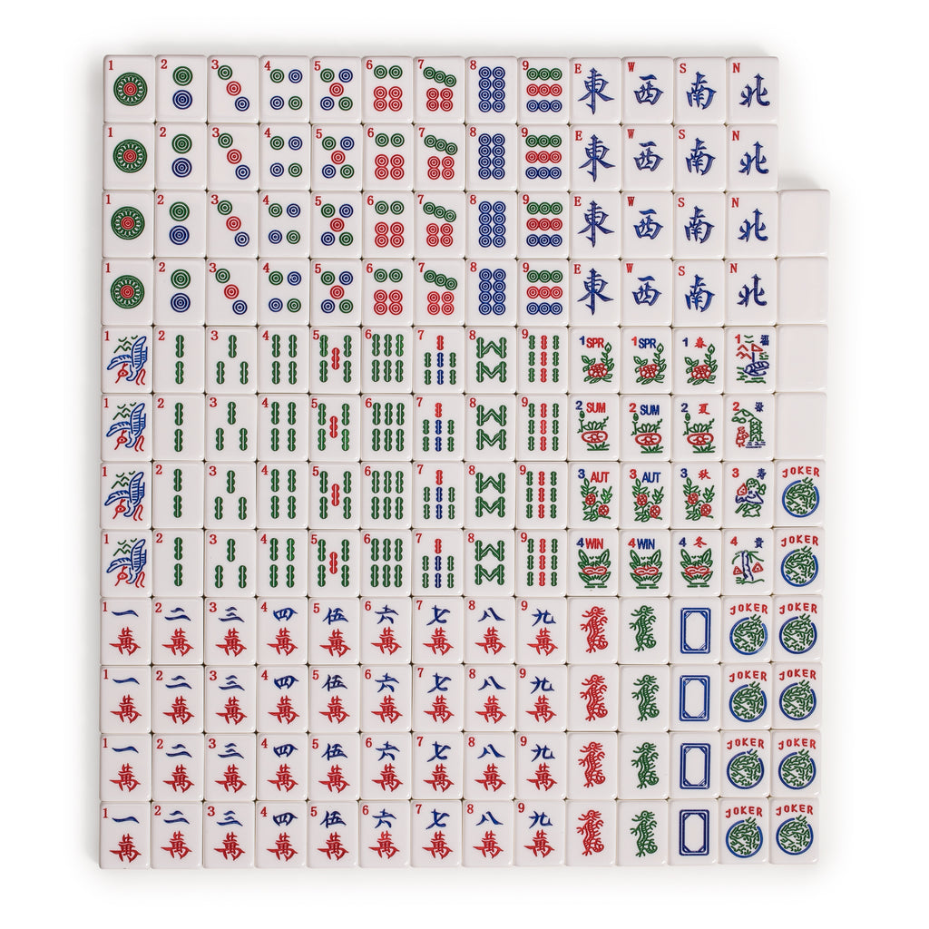 Set of 166 American Mahjong Tiles, "Golden Fortune" (Tiles Only Set)-Yellow Mountain Imports-Yellow Mountain Imports