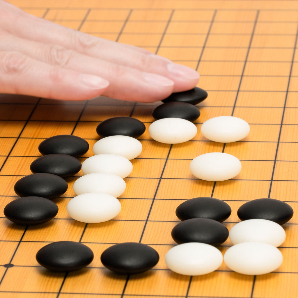 Shin Kaya 1.2" Go Board w/ Double Convex Yunzi Stones and Bowls Set-Yellow Mountain Imports-Yellow Mountain Imports