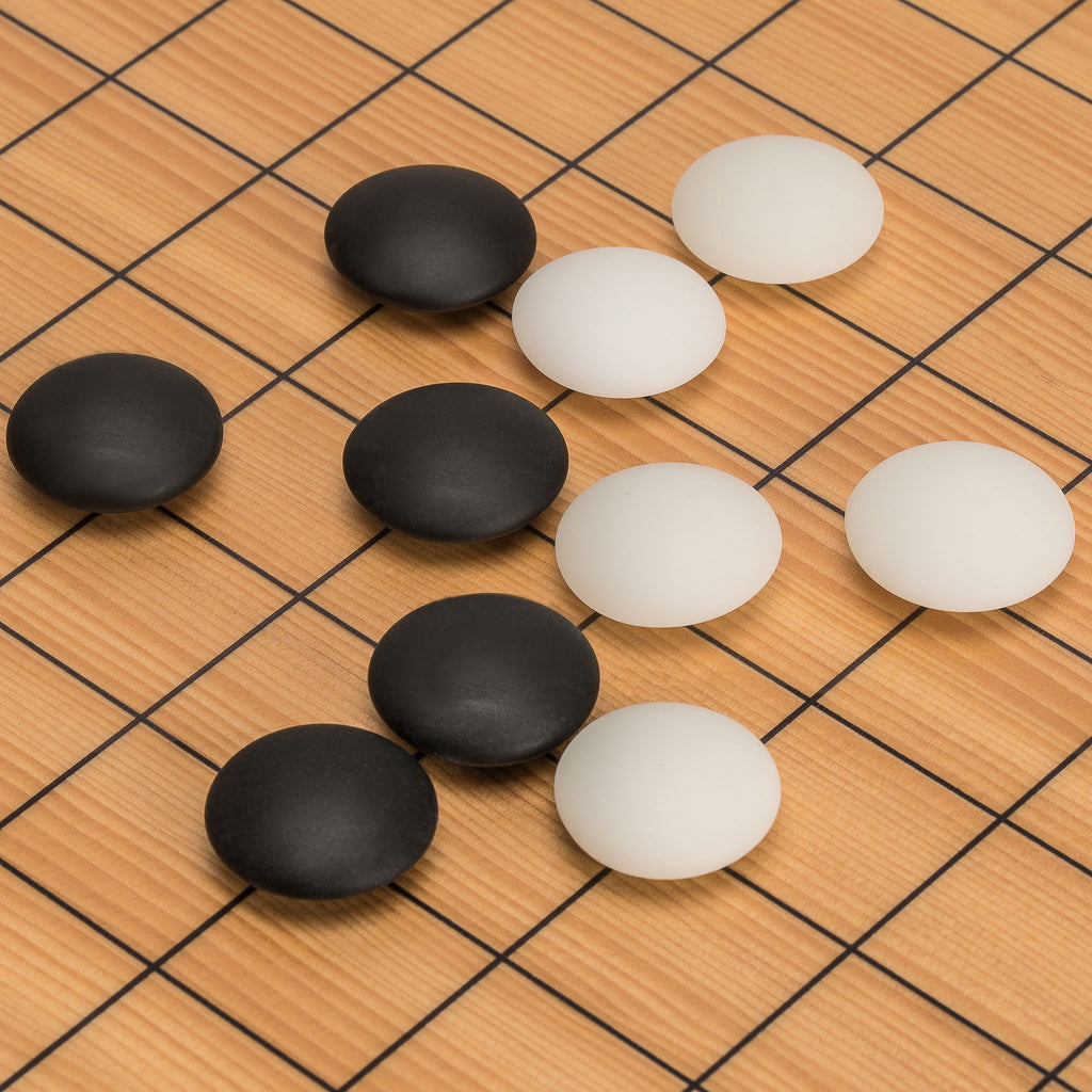 Shin Kaya 1.2" Go Board w/ Double Convex Yunzi Stones and Burma Padauk Wood Bowls Set-Yellow Mountain Imports-Yellow Mountain Imports