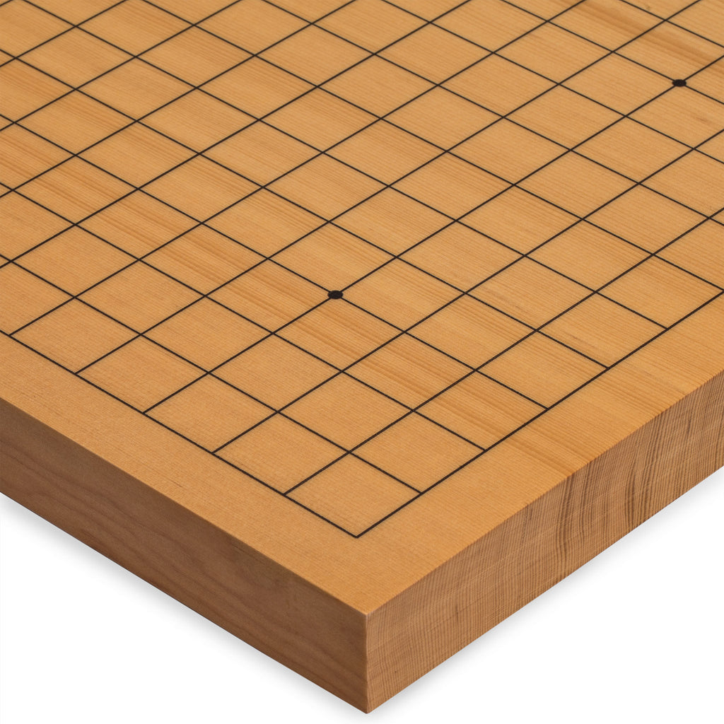 Shin Kaya 1.2" Go Board w/ Double Convex Yunzi Stones and Burma Padauk Wood Bowls Set-Yellow Mountain Imports-Yellow Mountain Imports