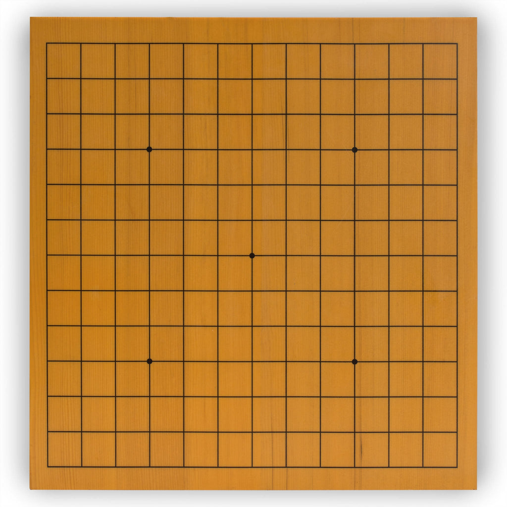 Shin Kaya Beginner's Reversible 13x13 / 9x9 Go Game Set Board (0.8-inch) with Double Convex Melamine Stones-Yellow Mountain Imports-Yellow Mountain Imports