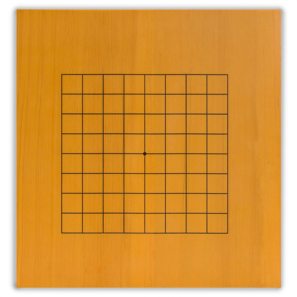 Shin Kaya Veneer 0.8-Inch Beginner's Reversible 13x13 / 9x9 Go Game Set Board with Single Convex Melamine Stones-Yellow Mountain Imports-Yellow Mountain Imports