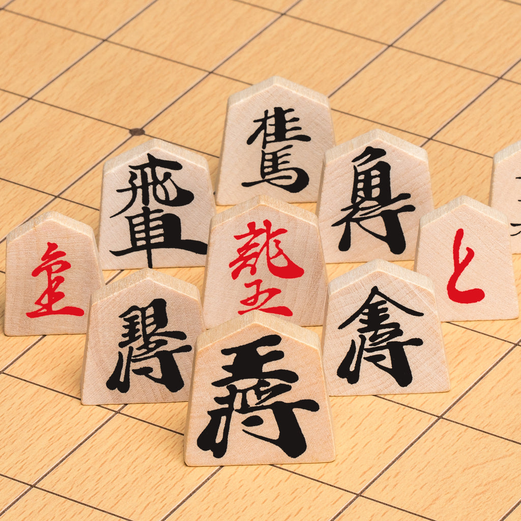 Shogi traditional board game(Japanese chess) wood board table and  Koma(pieces)