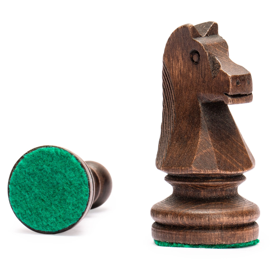 Staunton No. 5 Tournament Chess Pieces in Wooden Box - 3.5" King-Wegiel-Yellow Mountain Imports