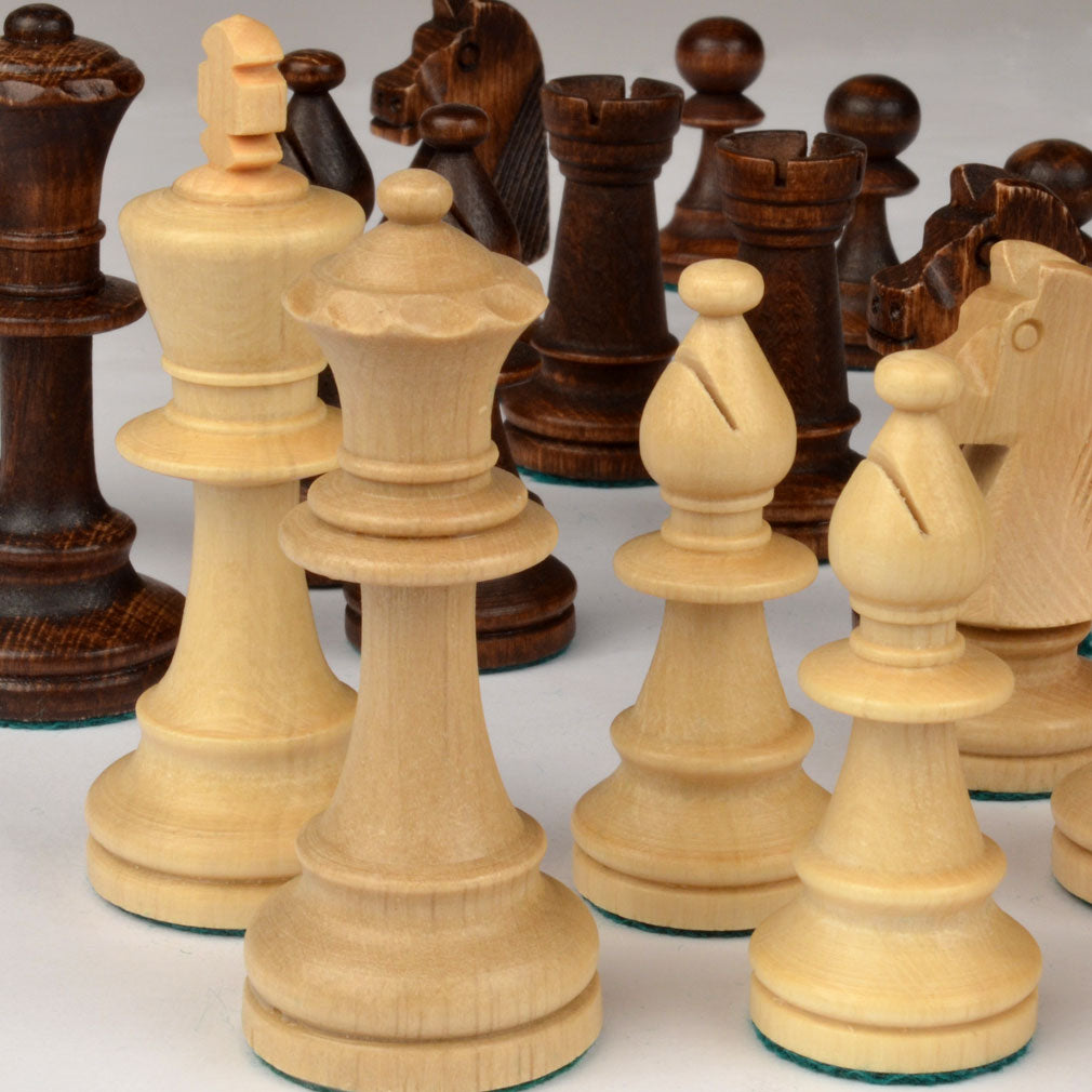 Staunton No. 6 Tournament Chess Pieces in Wooden Box - 3.9" King-Yellow Mountain Imports-Yellow Mountain Imports