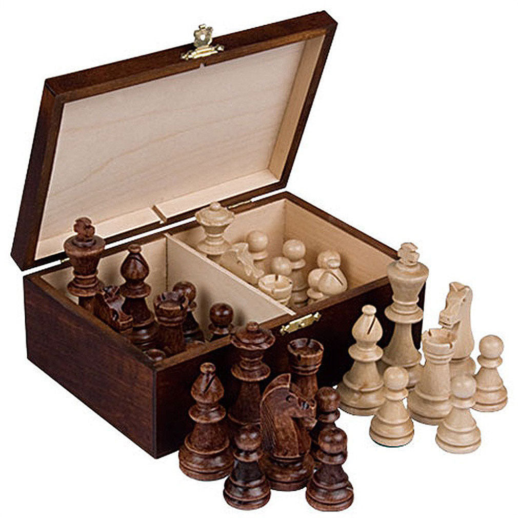 Staunton No. 6 Tournament Chess Pieces in Wooden Box - 3.9" King-Yellow Mountain Imports-Yellow Mountain Imports