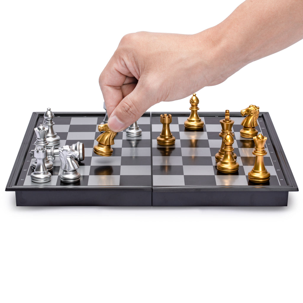 Travel Magnetic Chess Set (9.8") - Folding and Portable Board Game-Yellow Mountain Imports-Yellow Mountain Imports