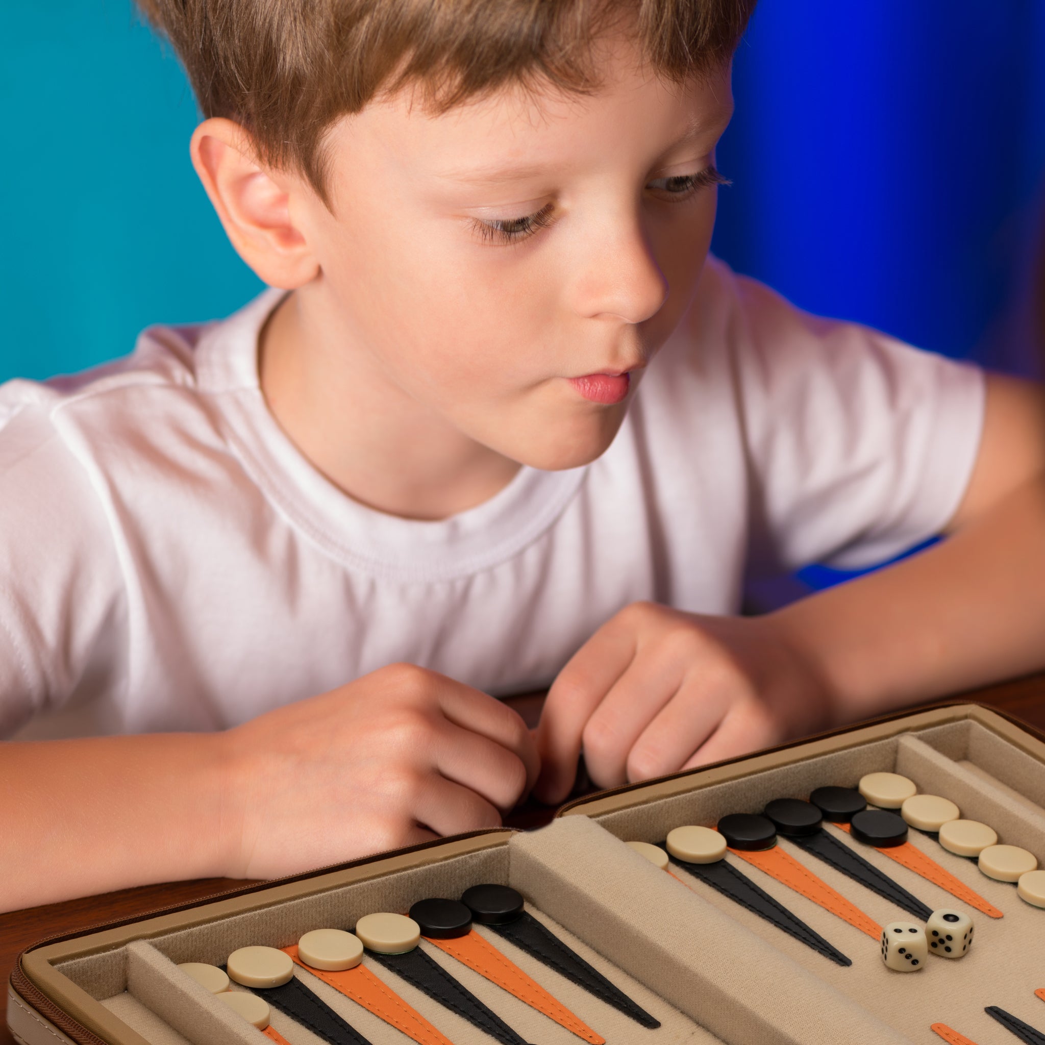 Travel Magnetic Leatherette Backgammon Mini Game Set, 